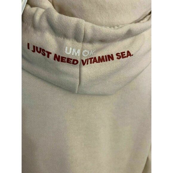 Bershka New Ivory Red Long Sleeve Sweater hoodie - Picture 6 of 11